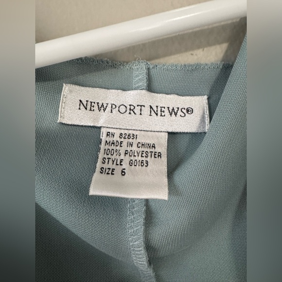 Vintage Newport News Asymmetrical Teal wrap New Preppy Dress size 6 - Picture 4 of 9